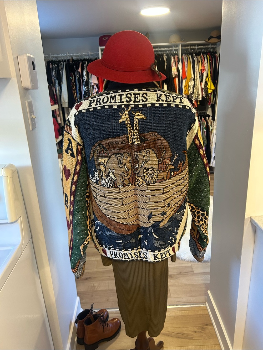 Gorgeous Vintage Boho Knit Patchwork Blazer Jacket - Multicolor❤️O/S - Picture 7 of 15